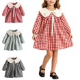 thumbnail image 1 of Piuwrlz Girls Long Sleeve Dresses Sets Girl 1PC Dress Sets Black Size 4-5 T, 1 of 8