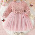 thumbnail image 1 of Piuwrlz Girls Long Sleeve Dresses Sets Girl 1PC Tops and Mesh Skirt Sets Pink Size 7 Years, 1 of 10
