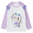 thumbnail image 1 of Piuwrlz Girls Long Sleeve T-Shirt Kids Cotton Shirts New Printed Round Neck T Shirt Tops Purple Size 8 Years, 1 of 7