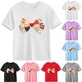 thumbnail image 1 of Piuwrlz Girls Short T-Shirts Kids Graphic Shirts Tops Cotton Pullover Gray Size 3 Years, 1 of 10