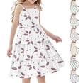 thumbnail image 1 of Piuwrlz Girls Summer Dresses Girl Casual Play Dresses Pleated Skirts Yellow Size 9 Years, 1 of 8