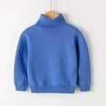 thumbnail image 1 of Piuwrlz Girls Winter Knitted Sweaters Teen Sweatershirt High Neck Pullover Sweater Blue Size 14 Years, 1 of 9