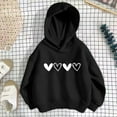 thumbnail image 1 of Piuwrlz Hood Sweatshirts Childrens Girls Boys Long Sleeve Printed Hoodies Loose Hoodie Black Size 6 Years, 1 of 3