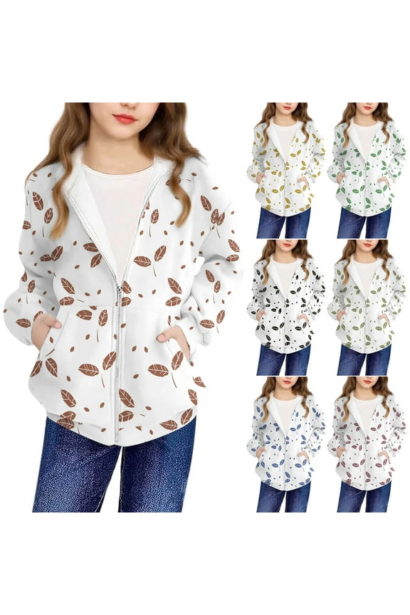 Hooded Jackets Children's Girls Lightweight Jacket Winter Zipper for Girl Sweatshirt Pink Size 4 Years