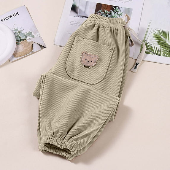 Piuwrlz Khaki Sweatpants Toddler Boys Cotton Jogger Pants Long Pant Khaki Size 1 Years
