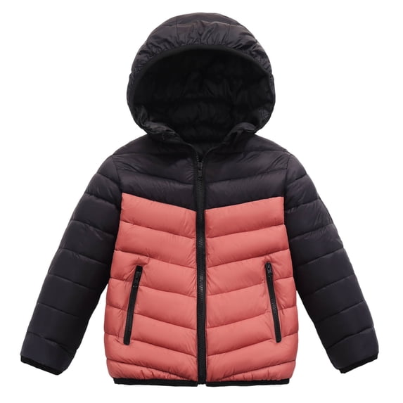 Piuwrlz Winter Trench Coat for Children's Girls Windproof Plush Jackets Lightweight Tops for Girl Jacket Watermelon Red Size 14-15Years