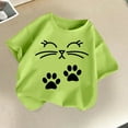 thumbnail image 1 of Piuwrlz Kid Short Sleeve Sweatshirt Girls T-Shirts Mint Green Size 120, 1 of 8