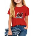 thumbnail image 1 of Piuwrlz Kid Short Sleeve Sweatshirt Girls T-Shirts Red Size 5 Years, 1 of 4