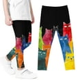 thumbnail image 1 of Piuwrlz Kids Activewear Pattern Pants Girls Play Leggings Thin Yoga Pant Multicolor Size 4 T, 1 of 5