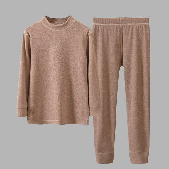 Piuwrlz Kids Pajamas Set Girls Pants and Shirt 2PC Cowl Neck Nightwear Coffee Size 12 Years