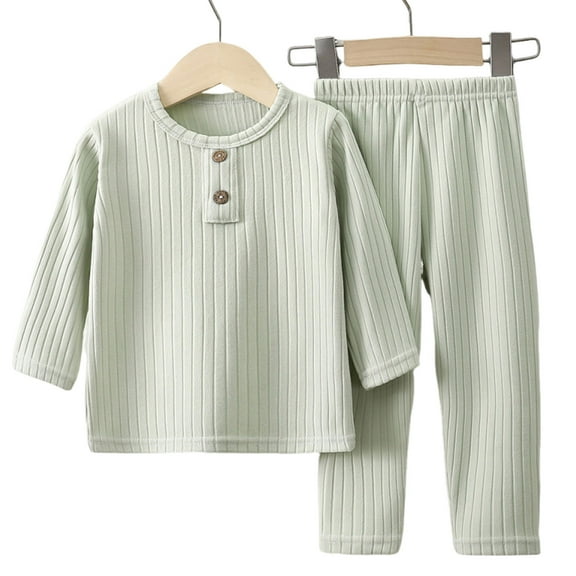 Piuwrlz Kids Pajamas Set Girls Pants and Shirt 2PC Plush Cowl Neck Nightwear Green Size 10-11Years