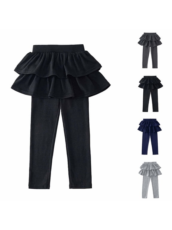 Kids Plain Leggings Girls Thin Long Pants Yoga Pant Gray Size 4-5 T