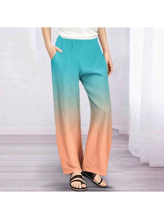 Kids Sweatpants Girls Boys Long Loose Pants Loose Orange Size 7 Years