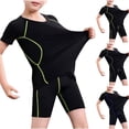 thumbnail image 1 of Piuwrlz Kids Swimsuit Boys Swimming Suit Sets Swimwear Green Size 8-9 Years, 1 of 6