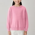 thumbnail image 1 of Piuwrlz Knitted Sweatershirt for Childrens Girls Fluff Sweaters Keep Warm Round Neck Pullover Sweater Pink Size 7 Years, 1 of 4
