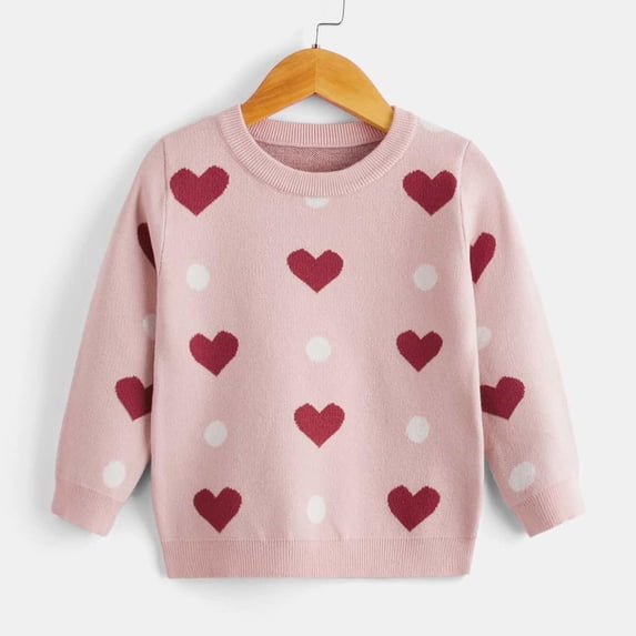 Piuwrlz Knitted Velvet Sweatershirt for Childrens Girls Fluff Sweaters Pullover Sweater Pink Size 6 Years