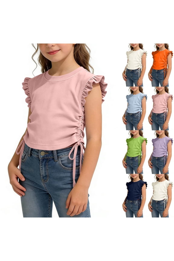 Lace Vests Undershirts Girls Quick Dry Tank Tops Summer Vest Pink Size 3-4 T