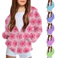 thumbnail image 1 of Piuwrlz Lightweight Jacket Kids Girls Hooded Jackets Winter for Girl Sweatshirt Purple Size 5 Years, 1 of 6