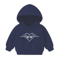 thumbnail image 1 of Piuwrlz Long Sleeve Hoodies for Kids Girls Boys Hood Sweatshirts New Hoodie Navy Size 7 Years, 1 of 2