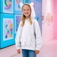 thumbnail image 1 of Piuwrlz Long Sleeve Hoodies for Kids Girls Boys Hood Sweatshirts Pocket Round Neck Hoodie White Size 2 Years, 1 of 8