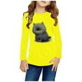thumbnail image 1 of Piuwrlz Long Sleeve T-Shirt for Kids Girls Boys Cotton Shirts T Shirt Tops Yellow Size 4 Years, 1 of 5