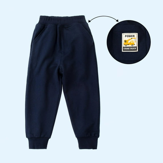 Piuwrlz Navy Sweatpants Teen Boys Cotton Jogger Pants Cotton Pant Navy Size 3 Years