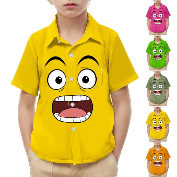Piuwrlz Orange Short Shirts Sleeve Toddler Boys Graphic polo Pocket Pullover T Shirts Orange Size 2 Years