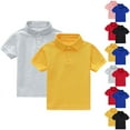thumbnail image 1 of Piuwrlz Pink polo Shirt Boys School Uniform T-Shirt Round Neck School Uniform T Shirt Pink Size 4 Years, 1 of 10