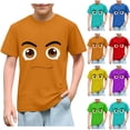 thumbnail image 1 of Piuwrlz Purple Short Shirts Sleeve Teen Boys Graphic T-Shirts Pullover T Shirts Purple Size 9 Years, 1 of 7