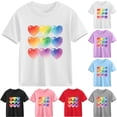 thumbnail image 1 of Piuwrlz Short Shirts Sleeve Kids Girls Graphic T-Shirts Cotton Pullover Black Size 9 Years, 1 of 10