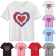 thumbnail image 1 of Piuwrlz Short Shirts Sleeve Kids Girls Graphic T-Shirts Cotton Pullover Blue Size 5 Years, 1 of 10