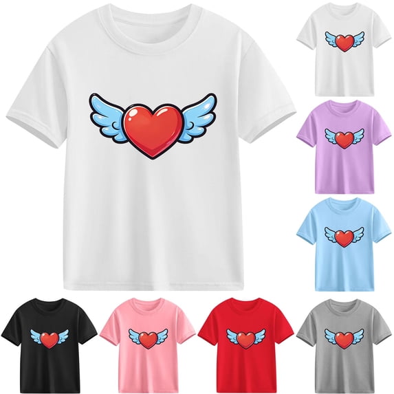 Piuwrlz Short Shirts Sleeve Kids Girls Graphic T-Shirts Cotton Pullover White Size 3 Years