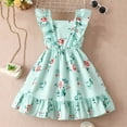 thumbnail image 1 of Piuwrlz Summer Dresses for Girls Casual Play Dresses New Crew Neck Pleated Skirts Mint Green Size 3-4 Years, 1 of 8