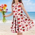 thumbnail image 1 of Piuwrlz Summer Dresses for Girls Casual Play Dresses Pleated Skirts Multicolor Size 11 Years, 1 of 6