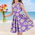 thumbnail image 1 of Piuwrlz Summer Dresses for Girls Casual Play Dresses Pleated Skirts Multicolor Size 7 Years, 1 of 6