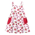 thumbnail image 1 of Piuwrlz Summer Dresses for Girls Casual Play Dresses Pocket Crew Neck Pleated Skirts Red Size 12 Years, 1 of 8