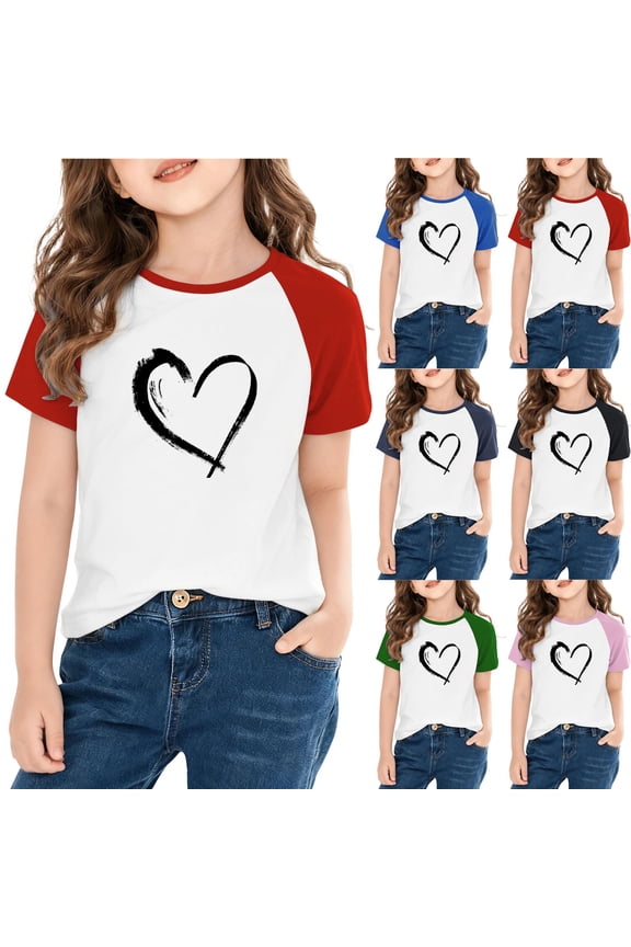 Summer Short T Shirt Sleeve Kid Girl Boy Navy T-Shirt Crew Neck Shirt Top Navy Size 11 Years