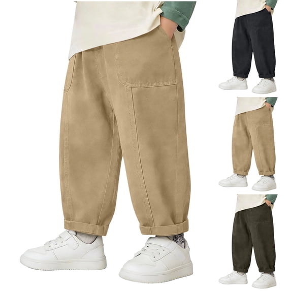 Piuwrlz Girls Boys Wide Leg Pants 3-4 T for Girl Sweatpants Jogger Pant Army Green Size 3-4 T