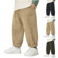 thumbnail image 1 of Piuwrlz Girls Boys Wide Leg Pants 5-6 for Girl Sweatpants Jogger Pant Dark Gray Size 5-6 Years, 1 of 7