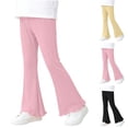thumbnail image 1 of Piuwrlz Flared Pants Girls 2-3 T Sweatpants Jogger Pant Yellow Size 2-3 T, 1 of 8