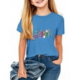 thumbnail image 1 of Piuwrlz T-Shirts Tops for Kids Girls Short Sweatshirt Sleeve Blue Size 9 Years, 1 of 4