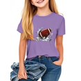 thumbnail image 1 of Piuwrlz T-Shirts Tops for Kids Girls Short Sweatshirt Sleeve Purple Size 3 Years, 1 of 4