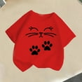 thumbnail image 1 of Piuwrlz T-Shirts Tops for Kids Girls Short Sweatshirt Sleeve Red Size 140, 1 of 8