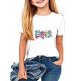 thumbnail image 1 of Piuwrlz T-Shirts Tops for Kids Girls Short Sweatshirt Sleeve White Size 2 Years, 1 of 4