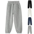 thumbnail image 1 of Piuwrlz Teen Boys Khaki Sweatpants Cotton Jogger Pants Relaxed Fit Pant Khaki Size 7-8Years, 1 of 4