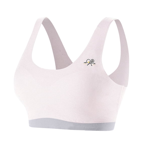 Piuwrlz Teen Kids Bras Underwear for Big Girls Breathable Bra Comfortable Bralette Breathable Sports Bras Pink Size 11-12Years