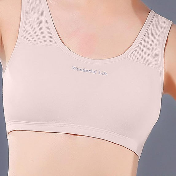Piuwrlz Teen Kids Bras Underwear for Big Girls Breathable Bra Comfortable Breathable Sports Bras Pink Size XL