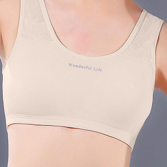 Piuwrlz Teen Kids Bras Underwear for Big Girls Breathable Bra Comfortable Breathable Sports Bras Yellow Size XL