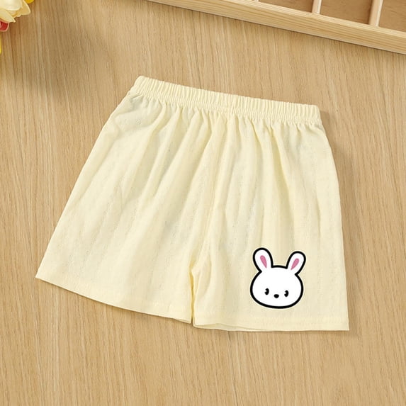 Piuwrlz Teen Kids Shorts for Boy Girls Short Sweatpants Thin Short Pants Yellow Size 1 Years