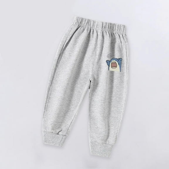 Piuwrlz Teen Sweatpants Boys Jogger Pants Cotton Pant Gray Size 7 Years